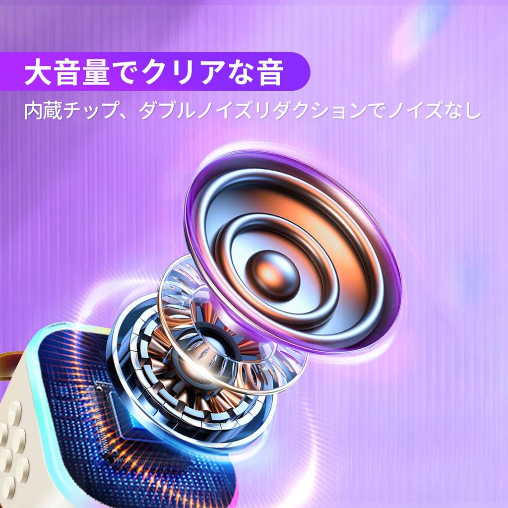 HolyCrab Karaoke Set with 2 Bluetooth Microphones, Mini Karaoke Set for Home Use, Karaoke Microphone, Karaoke Speaker, PA Set, Wireless Microphone,