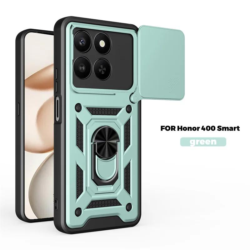 Для Honor 400 Smart 5G Чехол Слайд Защита Объектива Противоударный Бронированный Чехол для Телефона Для Honor400 Smart Автомагнитный Держатель Кольцо Чехол