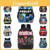 Двухслойный водонепроницаемый рюкзак Roblox с цветочным принтом для детей, идеально подходит для школы и путешествий