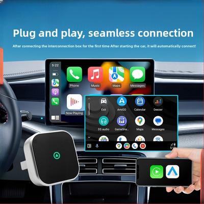 Беспроводной адаптер CarPlay T-типа двухканальный Android Auto для оригинального автомобиля с проводного на беспроводной