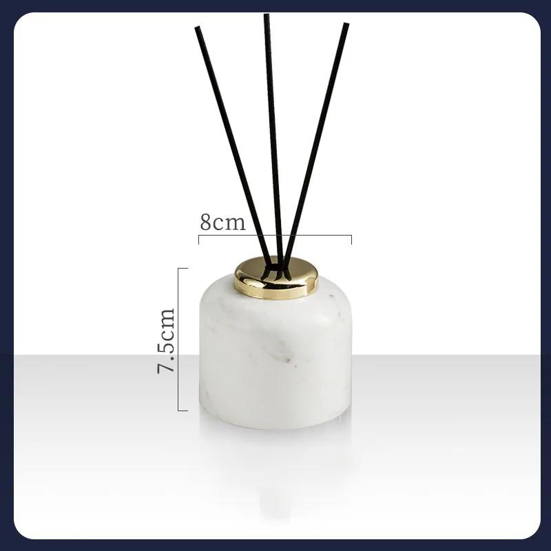 Marble Aromatherapy Bottle High End Hotel Room Bathroom Perfume Container Bottle Bathroom Decoration Aroma Diffuser Bottle