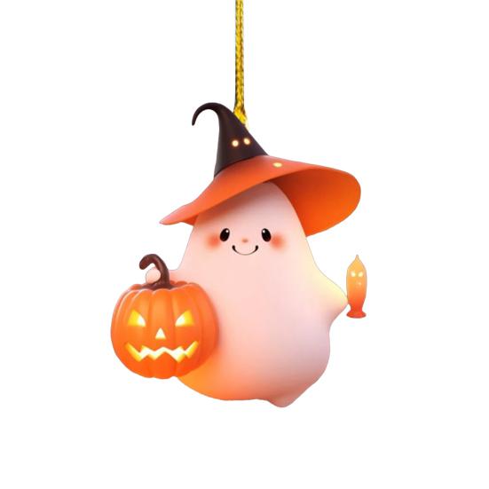 Halloween Ornament Cute Ghost Pumpkin Decor Car Interior Decor Pendant Decoration for Halloween Party Gift