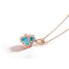 Diamond Necklace for 18K Pink and Natural Stone Crown November with Silver Perfect for and Gift Wrapping Included Women, Gold, Topaz, Pendant,