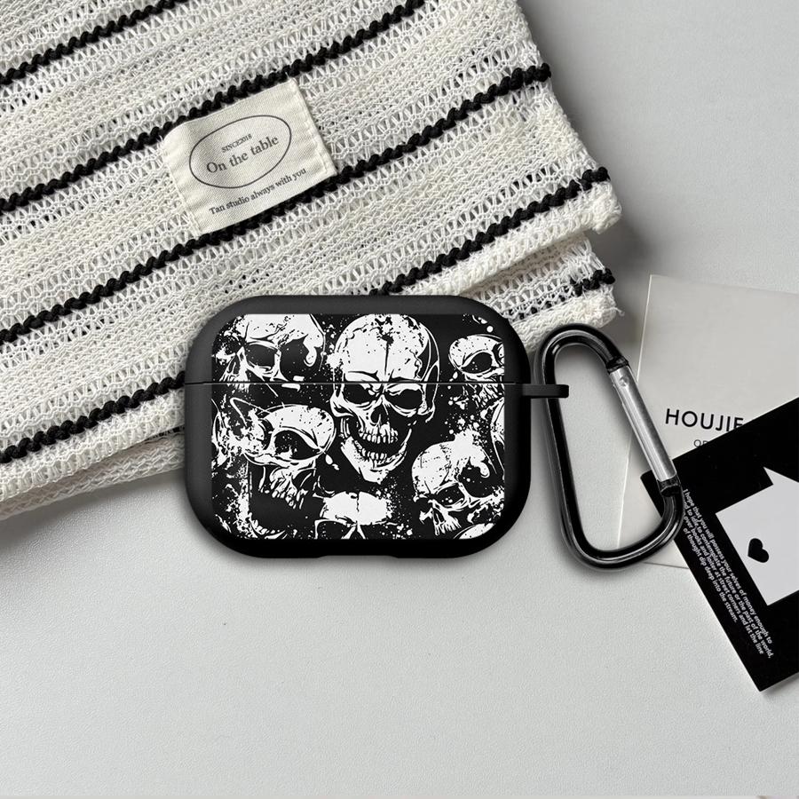 Чехол для Airpods 4 Pro2 Pro3 2 Pro 3 1 Чехлы для наушников Покрытие также покрыто цветами-черепами