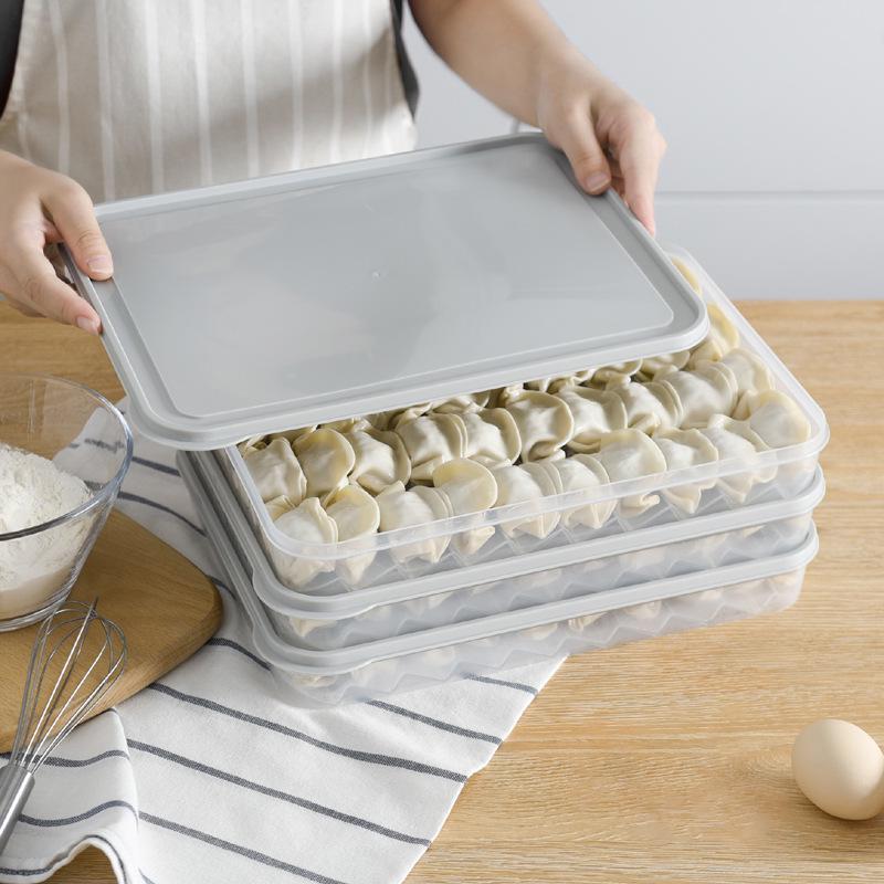 Stackable Transparent Dumpling Storage Box for Quick-Frozen Dumplings