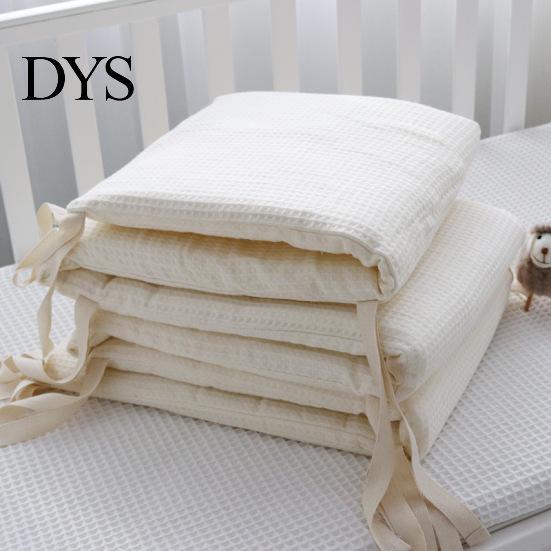 Baby Protector Infant Crib Liner Soft Texture Detachable Washable One-piece Bed Cushion Bumper for Home Pillow