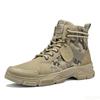 Fashion Men Boots Casual Outdoor Desert Boots Autumn Fashion Camouflage Lace-up Platform Shoes Man