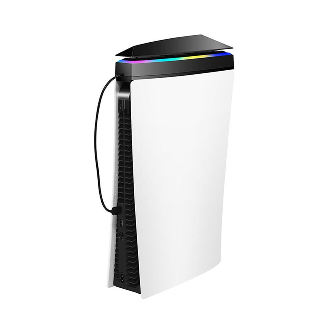 Охлаждающий вентилятор для аксессуаров PS5, модернизированный тихий охлаждающий вентилятор со светодиодной подсветкой, охлаждающие аксессуары с концентраторами USB 2.0