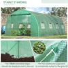 Walk In Polytunnel Greenhouse Outdoor Garden Tunnel Greenhouse Tent With Zipped Roll Up Door And 8 Mesh Windows 6 X 3M