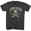 Официальная мужская футболка Stone Sour Череп и кости Американская музыкальная группа