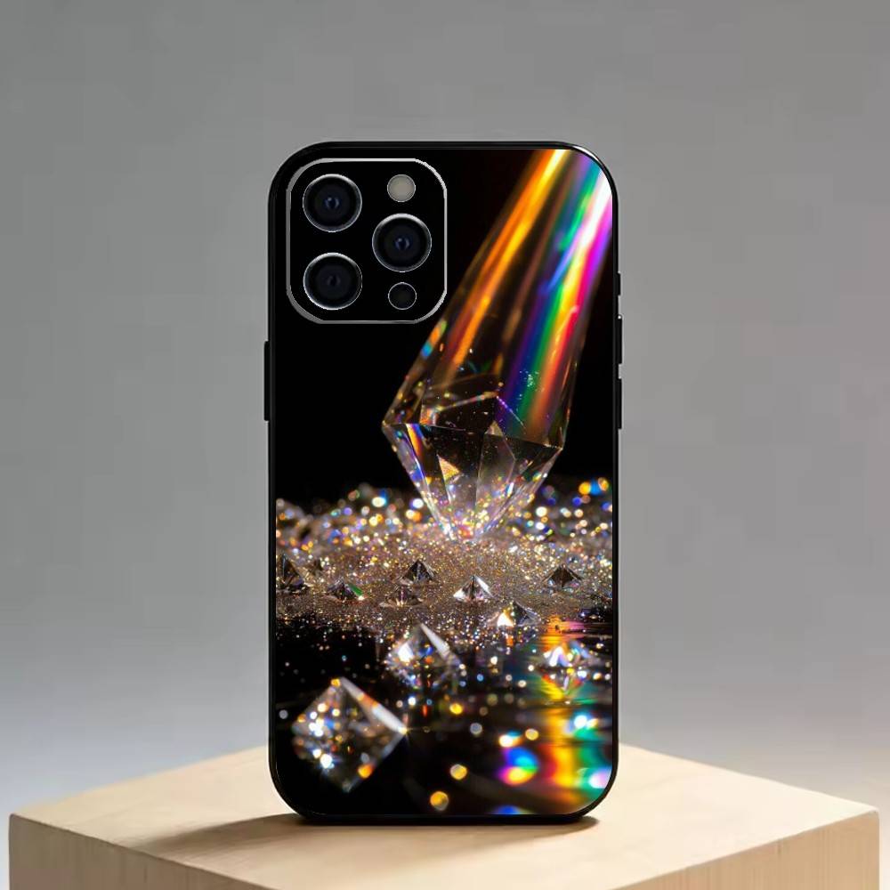 Laser beam Phone Case For iPhone 17, 16,15,14,13,12,11 Plus,Pro Max, Others Soft Black Cover