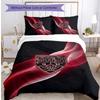 VfB Stuttgart Football Printed 3 Pieces Bedding Set, Comfortable Skin Friendly Bedroom Duvet Cover Set