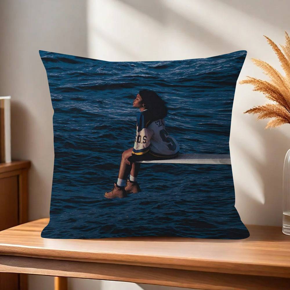 Singer SZA SOS Album Pillow Gift Home Office Decoration Pillow Bedroom Sofa Car Cushion CoverPillow Case