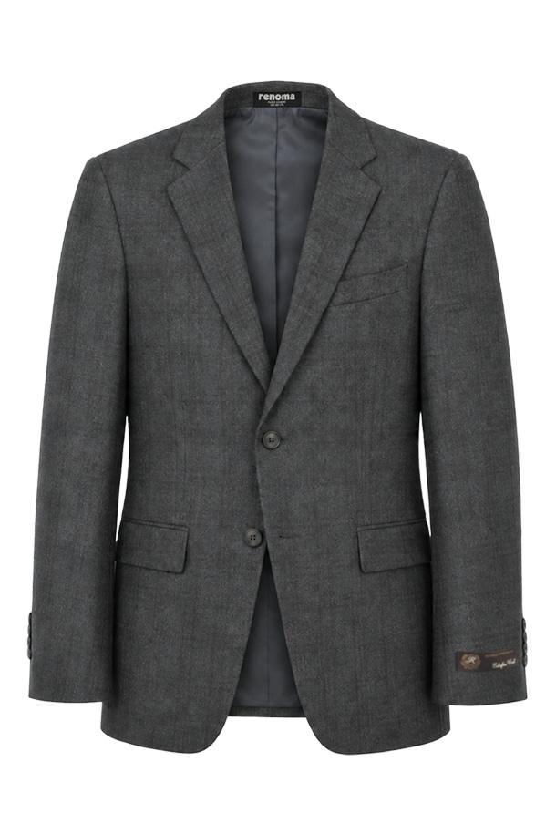 RENOMAHOMME Extra Fine Wool Check Suit Jacket Grey Rocmsj16A