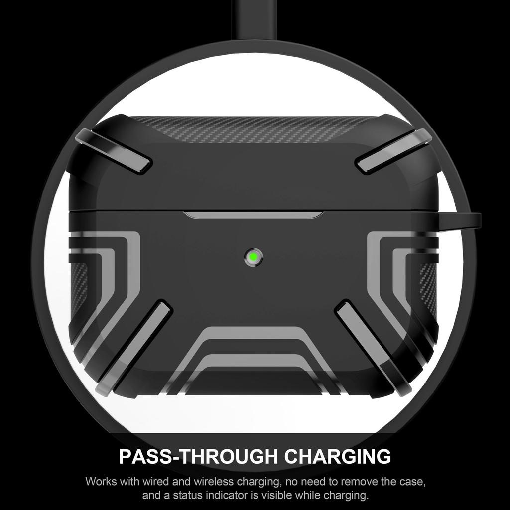 For Apple AirPods 3 Charging Case Cover Bluetooth-compatible Earbuds Protector Shockproof TPU Cover with Buckle