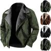 Autumn/Winter Men's Collar Contrast Panel Jacket Retro Casual Coat
