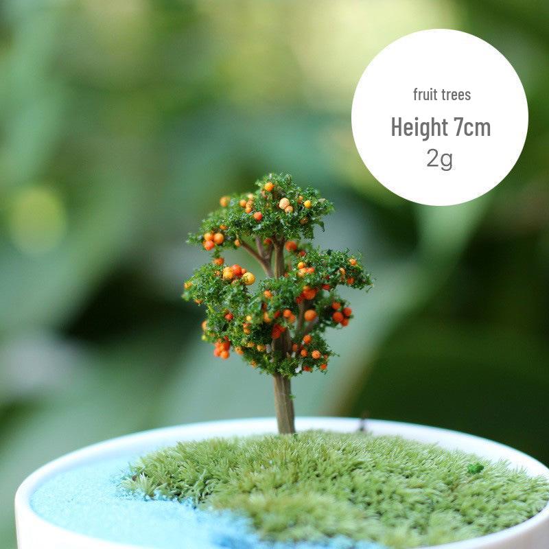 Pink Peach Flower Tree Miniature Ornament for DIY Landscaping