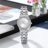 SKMEI Women Quartz Wristwatch Dial Rhinestone Bezel Full Zinc Alloy Bracelet Thin Elegant Luxury Business Ladies Watch 2508