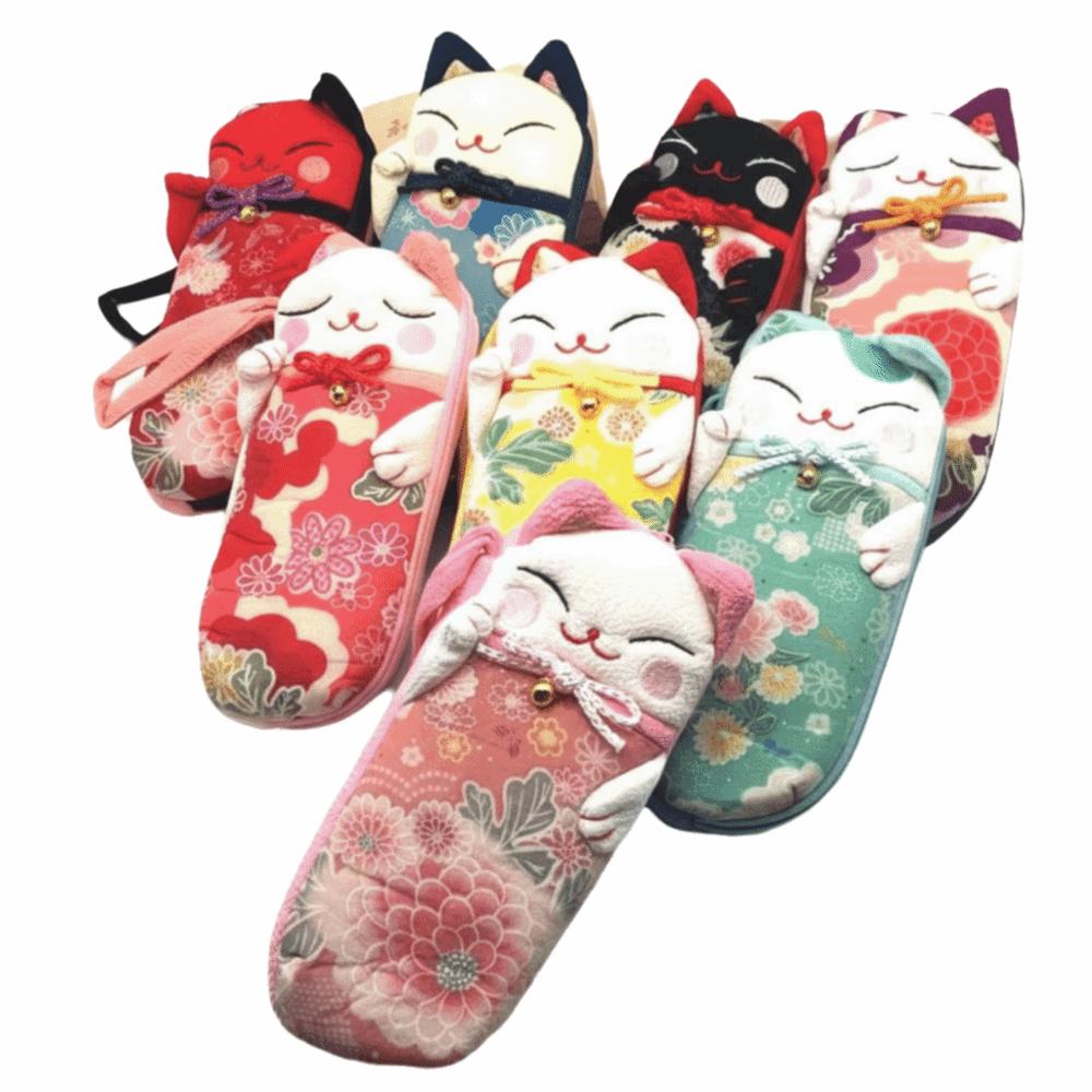 Lucky Soft Eyeglasses Spectacle Box Sunglasses Pouch Glasses Case Fortune Cat