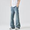 2025 New Style Y2 Spring Men Loose Jeans Men Baggy Straight Wide Leg Business Casual Pants Men Clothing Male Denim Pants