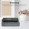 Беспроводное зарядное устройство, настольные часы, светодиодные цифровые часы, измеритель температуры по Цельсию/Фаренгейту, переключаемая беспроводная зарядка