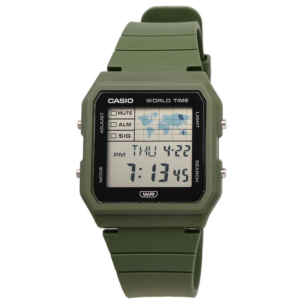 CASIO Standard Digital World Olive Green Watch, Time, Men's/Women's, LF-30W-3A