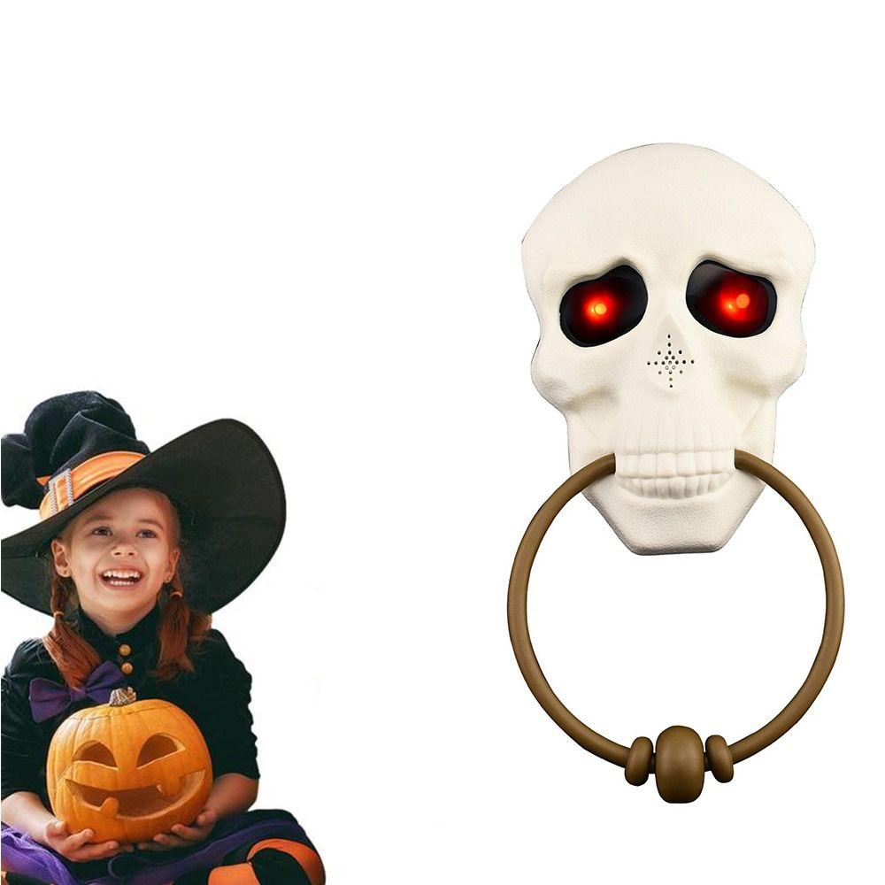 Luminous Halloween Door Knocker With Light-up Eyes Haunted House Doorbell Door Bell