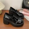Туфли на платформе в стиле ретро, женские туфли из натуральной кожи в британском стиле, верхняя одежда 2025 года, универсальные туфли на толстом каблуке