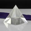 Белый хрусталь Пирамида Бумага Плоть Блестящий орнамент Стеклянный пресс-папье Украшение рабочего стола