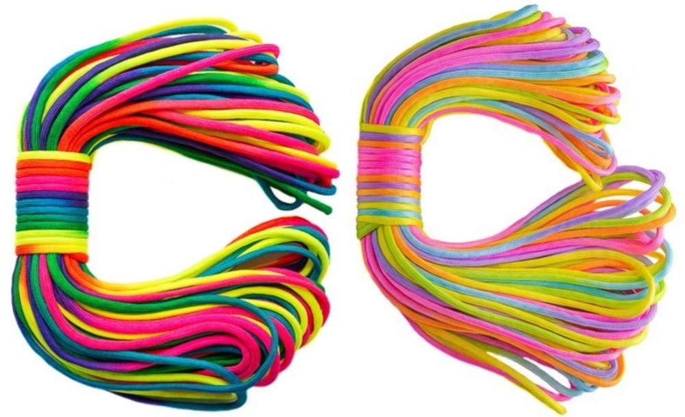 Rainbow Seven Colors Rainbow Paracord 4mm 30m Stylish Cute Colorful String Tent Rope Guy Rope Load Capacity 250kg For Camping Outdoor Survival