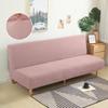 Polar Fleece Fabric Armless Sofa Bed Cover Solid Color Without Armrest Big Elastic Folding Furniture Home Decoration Bench Cover