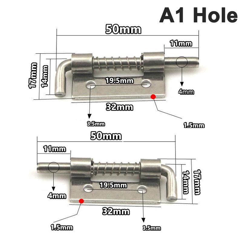 1 пара 304 нержавеющая сталь нагруженная петля безопасности пружинный болт цилиндрический защелка шкаф