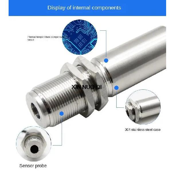 Industrial Non-contact Online Infrared Thermodetector Probe High Temperature Infrared Temperature Sensor Transmitter 4-20ma