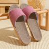 Linen Slippers for Home Use, Thick Soled Grass Woven for Summer Men and Women, Cool Slippers for Home Use, Anti Slip and Odorless for Indoor Use