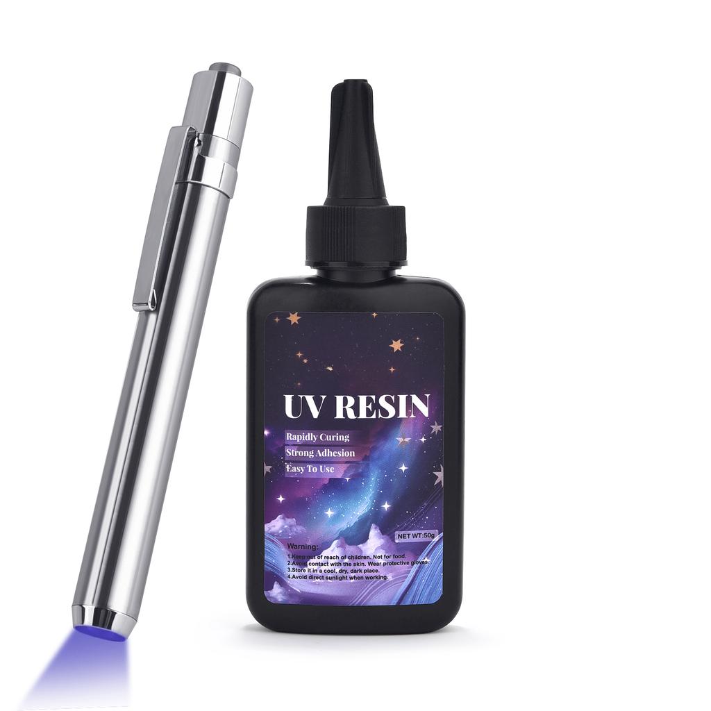 Комплект УФ-клея для склеивания и сварки. Суперклей для УФ-склеивания с черным светом, быстросохнущий для склеивания стекла, металла, дерева, камня, керамики.
