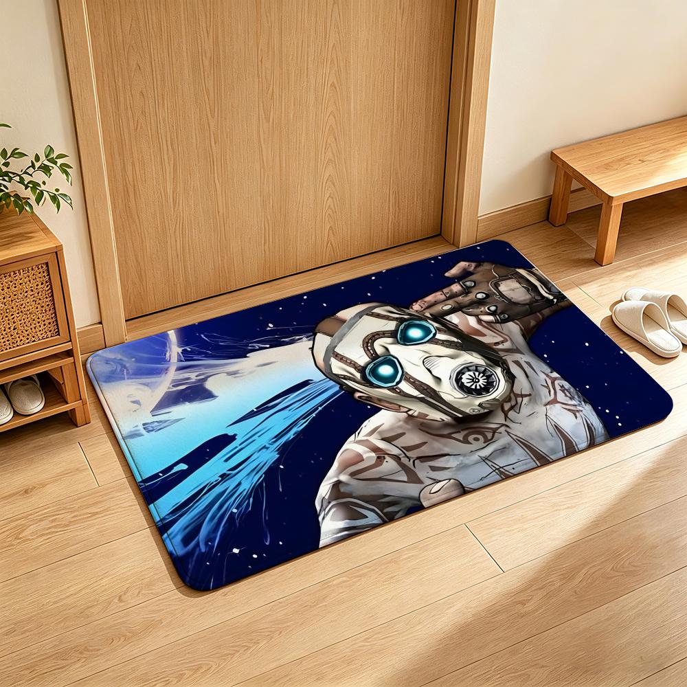 Game B-Borderlands Floor Mat Soft Flannel Floor Mat Suitable for Entryways, Living Rooms, Bedrooms, and Bathrooms