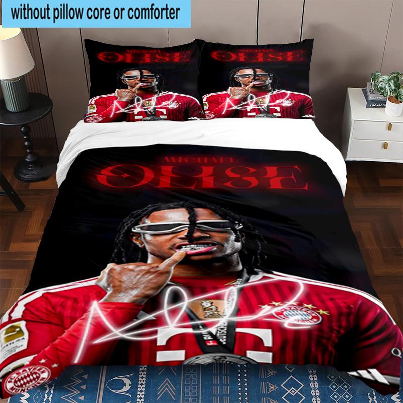 3PCS Michael Football Star Bedding Set,Including 1pc Duvet Cover And 2pcs Pillowcases Perfect for Bedroom, Dormitory, Fan Christmas gift