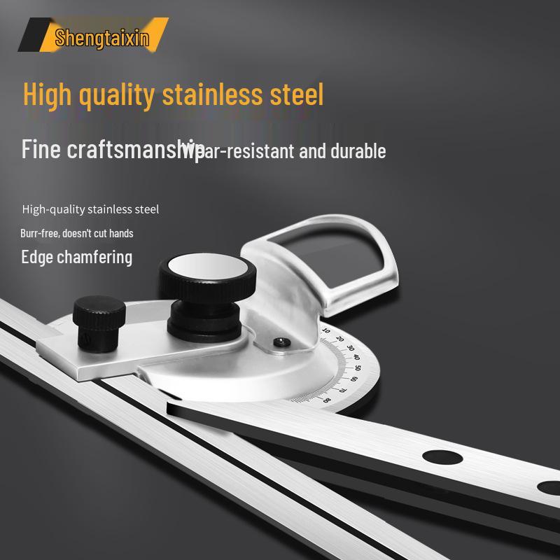 High-Precision Stainless Steel Vernier Protractor 360° Angle Measuring Tool