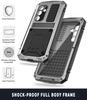 For Samsung S25FE S25 Ultra S25 Edge S25 Plus Metal Case Glass Screen ProtectorAluminum Heavy Duty Shockproof Cover