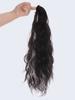 Black Dyed White Tea Grey Medium Long Curly Ponytail Hair Extensions