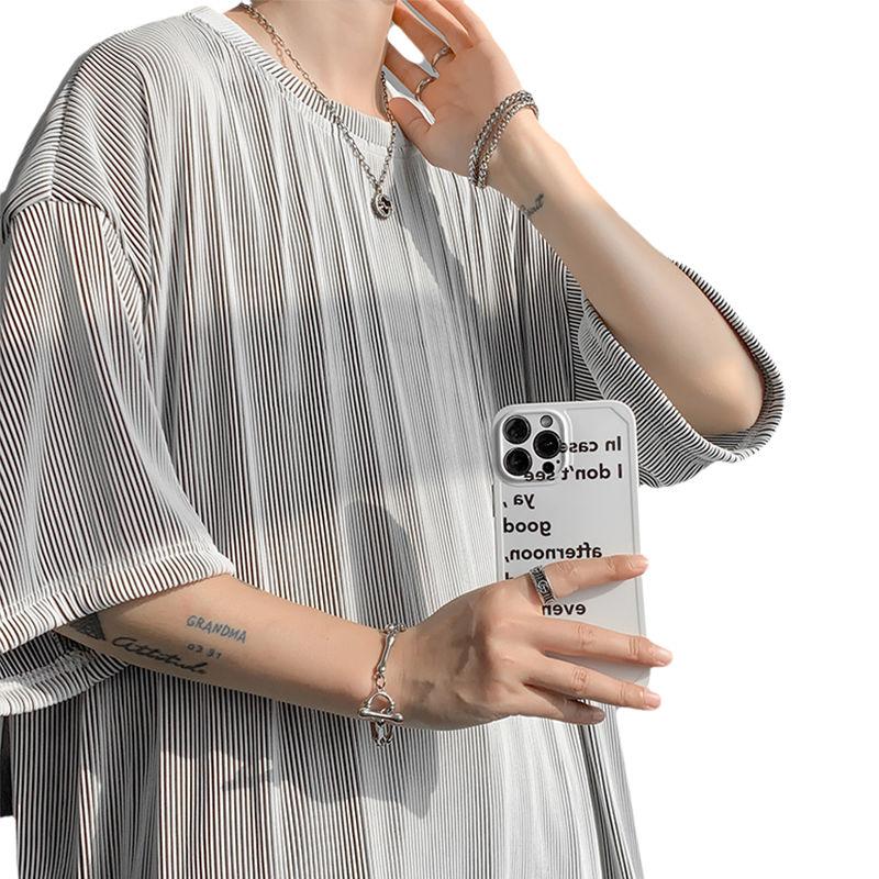 Men's Clothing New Comfortable Simplicity Straight Man Solid Color Handsome Summer Short Sleeve Fashion Casual T-Shirts