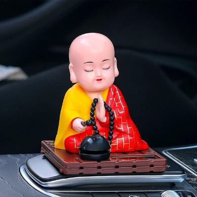 Прекрасные солнечные монах с качающейся головой, танцующая игрушка, креативные фигурки монахов, статуэтки, украшение для автомобиля, дома, офиса