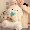 Autumn/Winter New Cute Bottle Rabbit Doll Plush Toy White Rabbit Pillow Birthday Gift Sofa Pillow Home Decoration