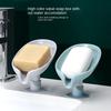 Soap Box Soap Storage Rack Home Punch-Free Suction Cup Leaf Drain Creative Soap Rack Does Not Accumulate Water Storage