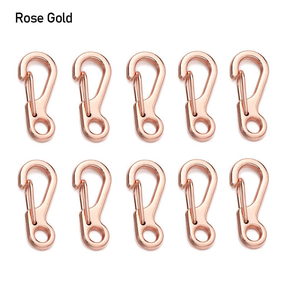 10 шт. Металлический брелок для ключей DIY с разъемным кольцом, застежкой-карабином, карабином, застежкой на шею, пряжкой для сумок и ремешком