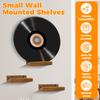 12Pcs Wood Vinyl Record Shelf Wall Mount Small Vinyl Record Photo Display Holder Wall Record Album Storage Rack