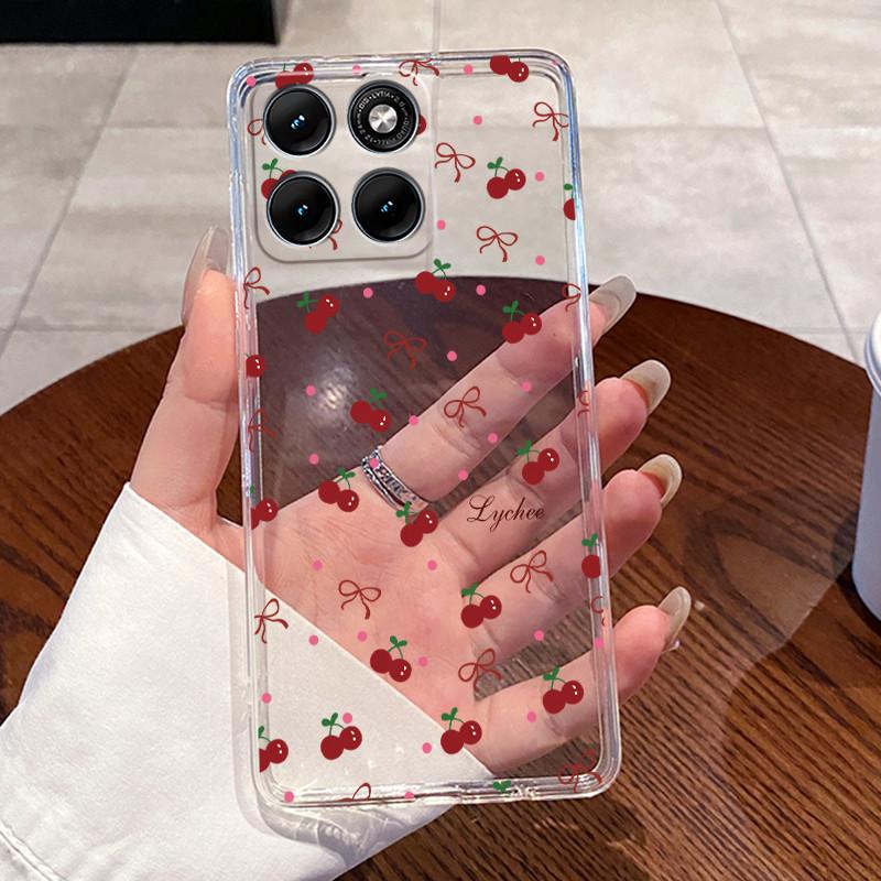 Гелевый чехол для Motorola Edge 70 Fusion Funda Capa Прозрачный силиконовый мягкий ТПУ задняя крышка Милый Кот Кролик Сердце Защитный чехол