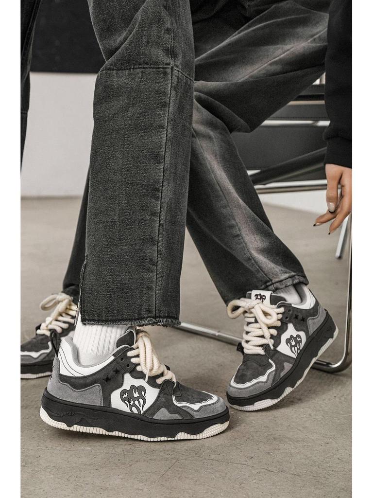 Женские модные ретро-кроссовки Flame Mountain: Повседневный, Универсальный и Стильный Деконструированный Дизайн