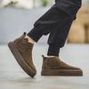 Men's Chelsea Suede Slip-On Ankle Boots, Retro British Style, Winter Velvet, Versatile Mid-Top Martin Design