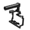 Anoder Camera Cage with Grip Handle Aluminum Alloy with Cold Shoe 1/4 3/8 Holes Compatible with